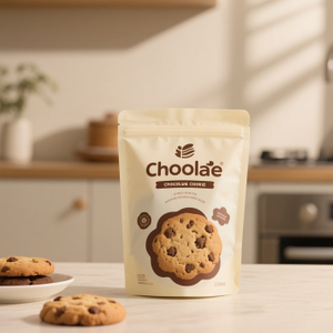 Sac à biscuits aux pépites de chocolat compostable