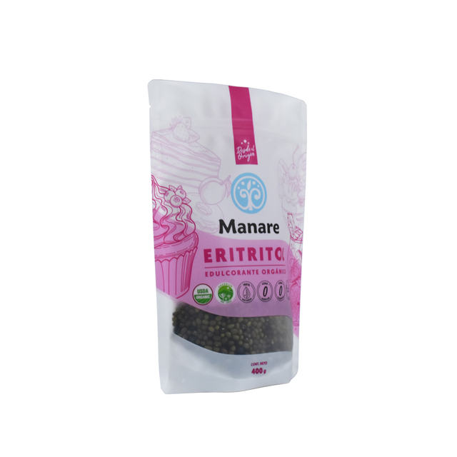 Sac d'édulcorant organique d'emballage debout recyclable de taille personnalisée