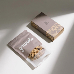 Meilleurs sacs compostables de conception d'emballage cadeau pour granola