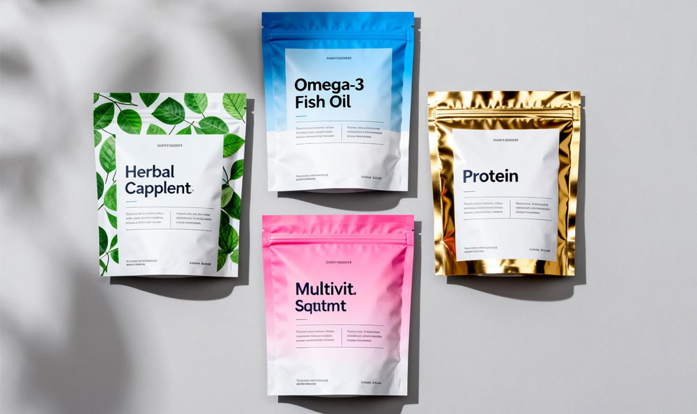 sachets de suppl&eacute;ments recyclables