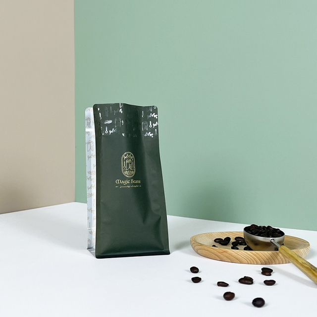 Home compostable Rice Paper Sacs à café blancs pour les cafés avec imprimerie de logo Hot Stamp