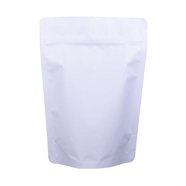 100pcs 8oz Matte White Stand Up Pouch pour le café
