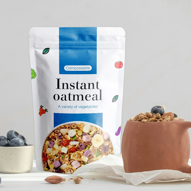 Meilleurs sacs compostables de conception d'emballage cadeau pour granola