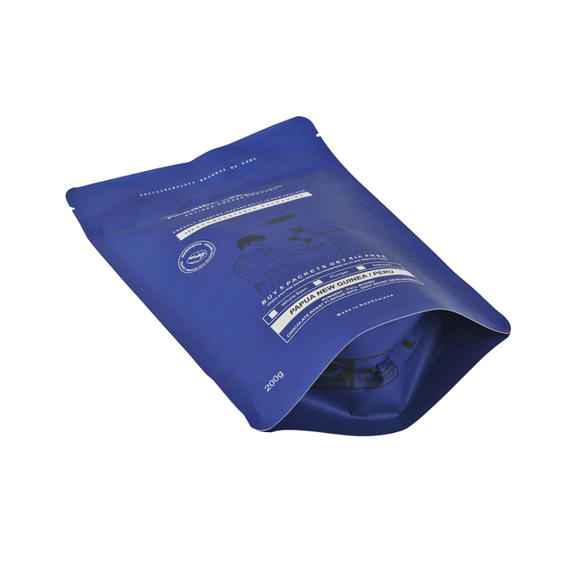 Sac de compost bio compostable végétalien en grains de café avec fermetures