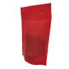 Gravure en gros imperméable à l'eau de catégorie comestible imprimant le sac de café de tirette de papier de riz rouge compostable