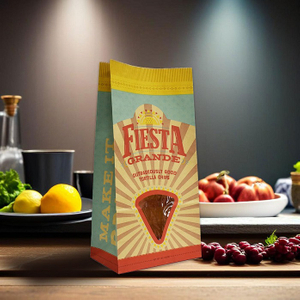 Sac en papier de tortilla Brown Tortilla de qualité alimentaire personnalisée avec fenêtre