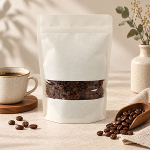 Sacs de café en papier personnalisés avec fenêtre