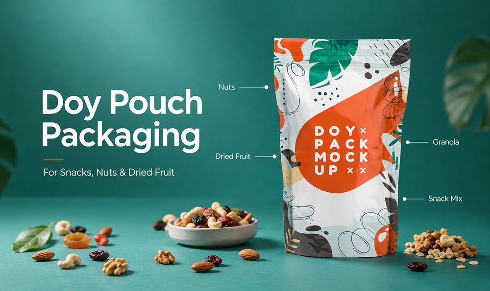 Emballage en sachet Doy pour collations Noix Fruits secs
