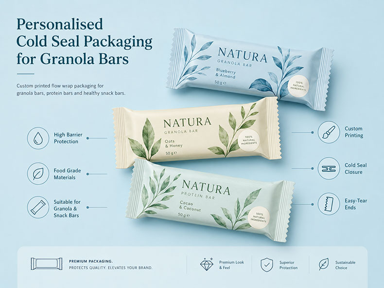emballage &agrave; froid pour barres granola