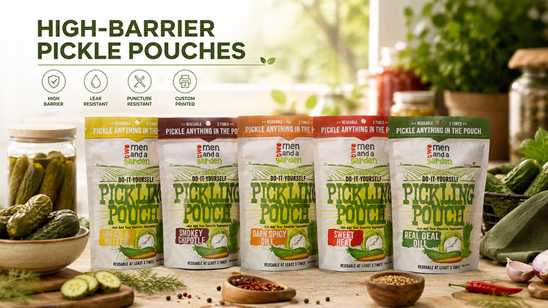 emballage de sachets de cornichons