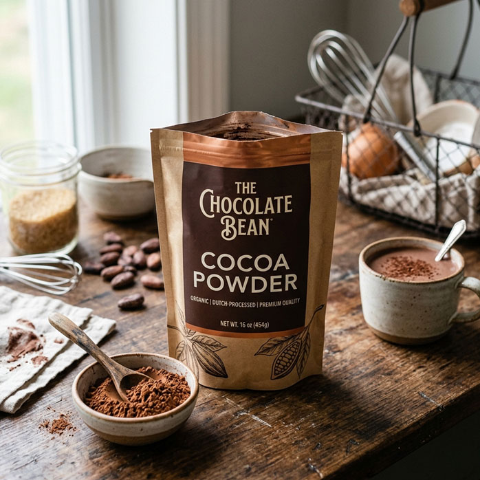 sachet de cacao en poudre