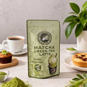 Sachet de thé Matcha Latte refermable recyclable de 500 g