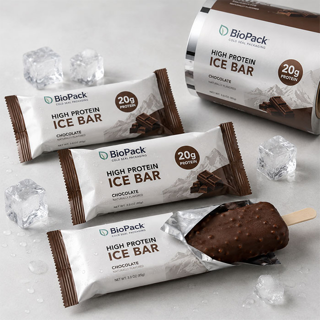 Film de scellage à froid pour wraps de barres glacées riches en protéines