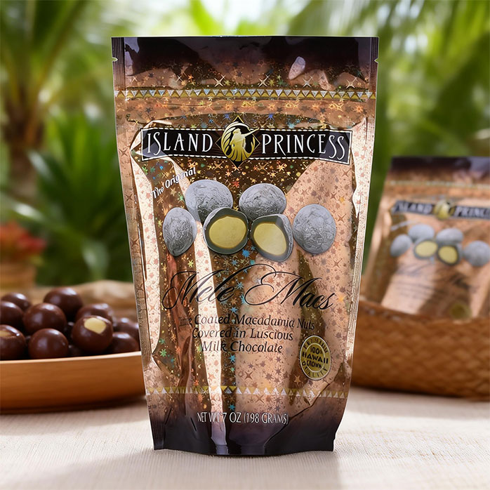 Sachets debout brillants respectueux de l'environnement pour boules de chocolat